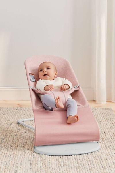 Babybjorn: Bouncer Bliss 3D Jersey - Light Pink Carousel 2