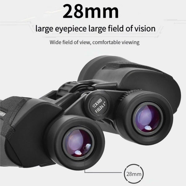 ED Binoculars 12X50 High Definition High Power Large Eyepiece Outdoor Telescope Carousel 12