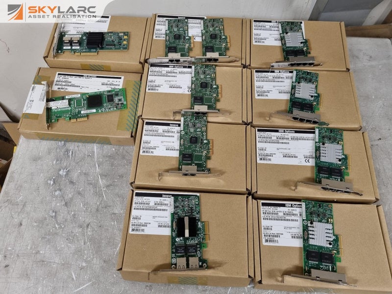 11x Assorted IBM Server PCI-E Network Adapter Cards Carousel 1