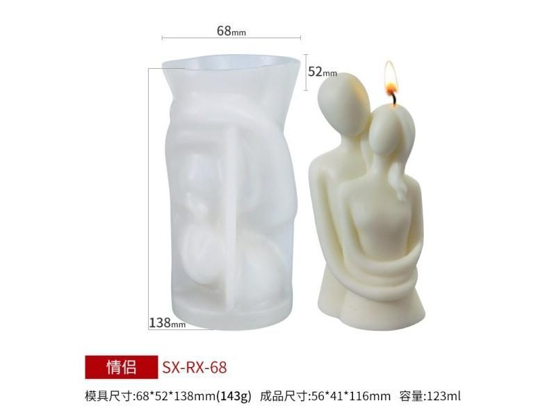 Nordic Style Couple In Hug Statue Silicone Candle Mold For DIY Handmade Epoxy Carousel 1