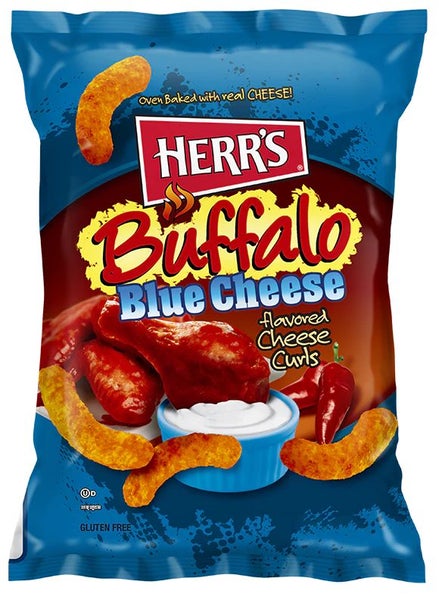 12 x Herr's Buffalo Blue Cheese Flavoured Cheese Curls 170g Carousel 1