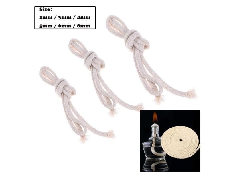 5M Round Cotton Wick For Alcohol Lamp Torch Oil Burner Wine Bottle DIY – Carousel 1