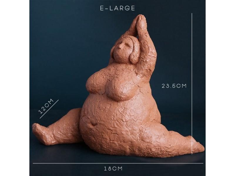 Abstract Fat Lady Figurines Vintage Woman Statue Resin Crafts Gifts Home Carousel 1