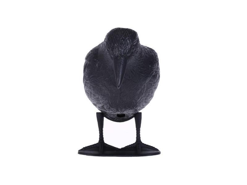 Black Plastic Crow Garden Bird Deter Scarer Scarecrow Mice Pest Control Carousel 1