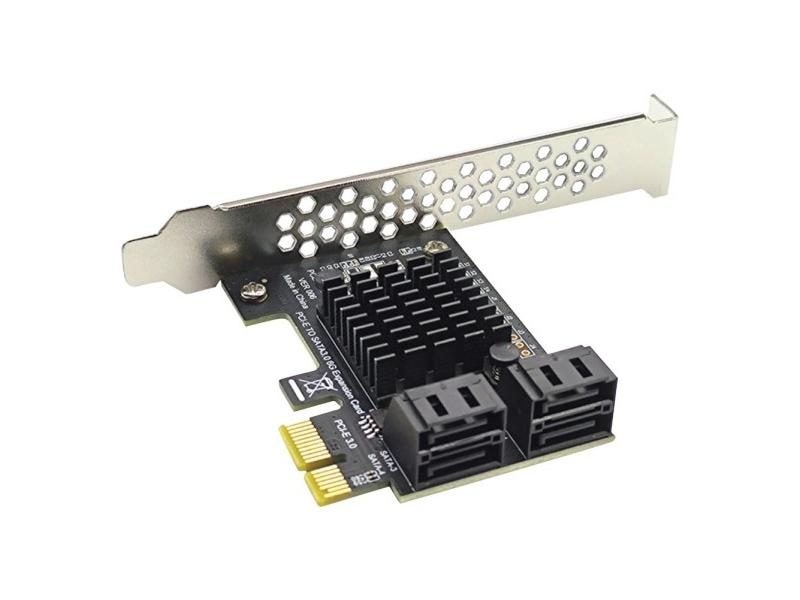 4 Port SATA III PCIe Expansion Card 6Gbps SATA 3.0 To PCI-e 1X Controller Card Carousel 1