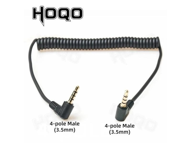 3.5mm TRRS Connector Spring Coiled Cable For RODE Sc7 By VIDEOMIC GO Video Carousel 1