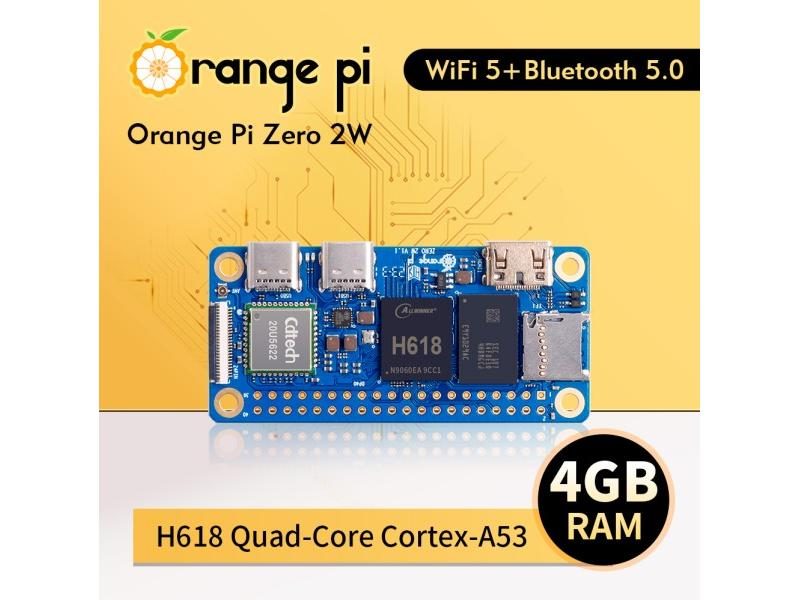 Orange Pi Zero 2 W 4GB RAM DDR4 Mini PC Allwinner H618 Orange Pi Zero 2W WiFi Carousel 1