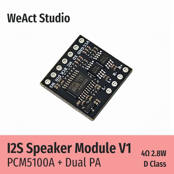 WeAct I2S Speaker Module PCM5100A Dual PA 4O 2.8W D Class Carousel 1