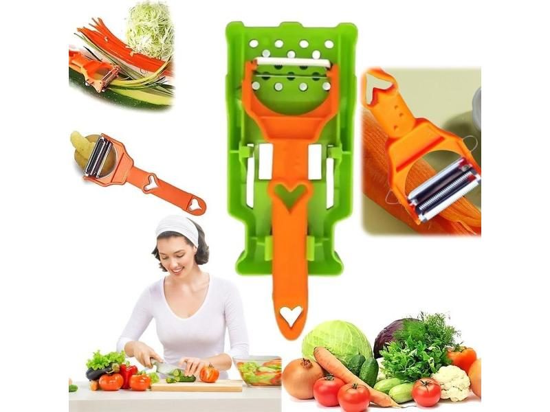 Multi Functional Fruit Vegetable Peeler Multi Shaped Create Julienne Strips Carousel 1