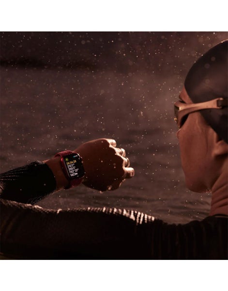 Apple Watch Series 9 45mm Silver Stainless Steel Case with Storm Blue Sport B... Carousel 6