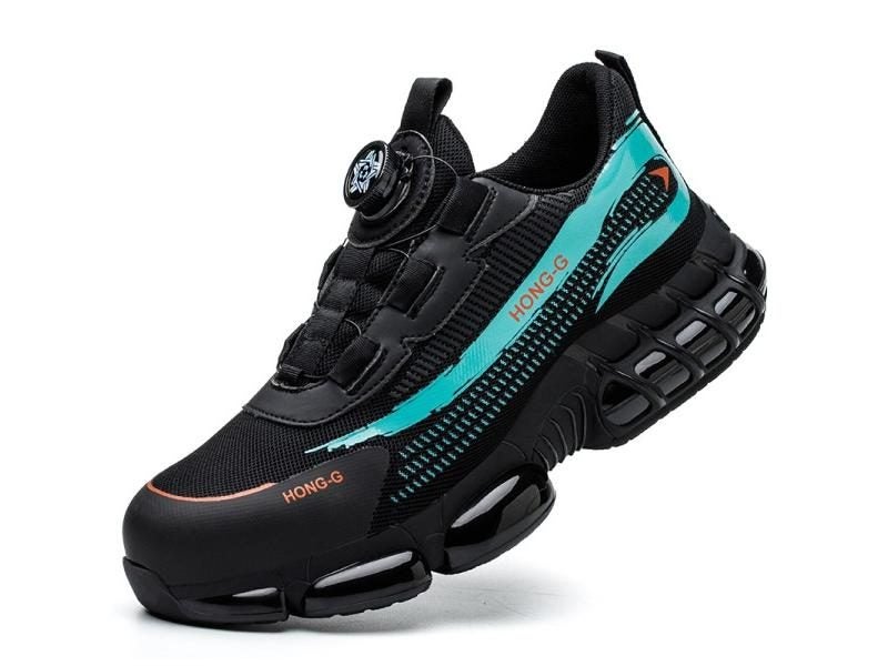 Men Rotating Button Work Sneakers Steel Toe Shoes Safety Boots Puncture-Proof Carousel 1