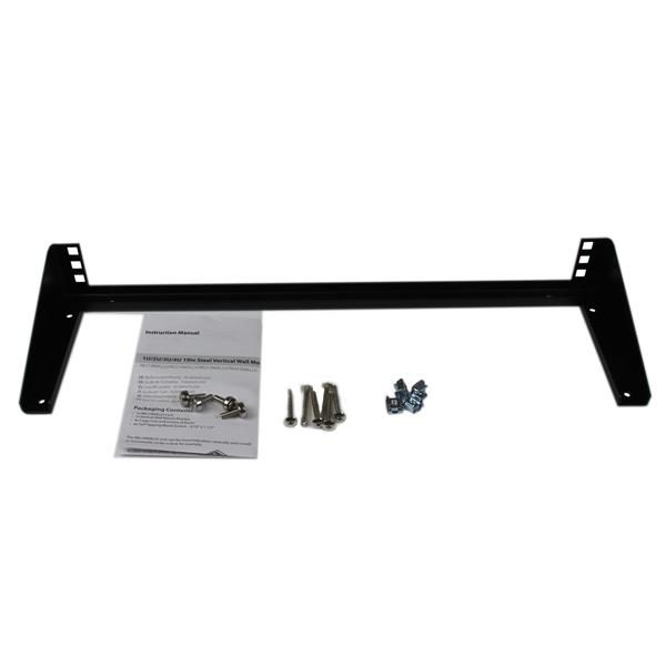 1U 19in Steel Vertical Wall Mount Equipment Rack Bracket Carousel 2