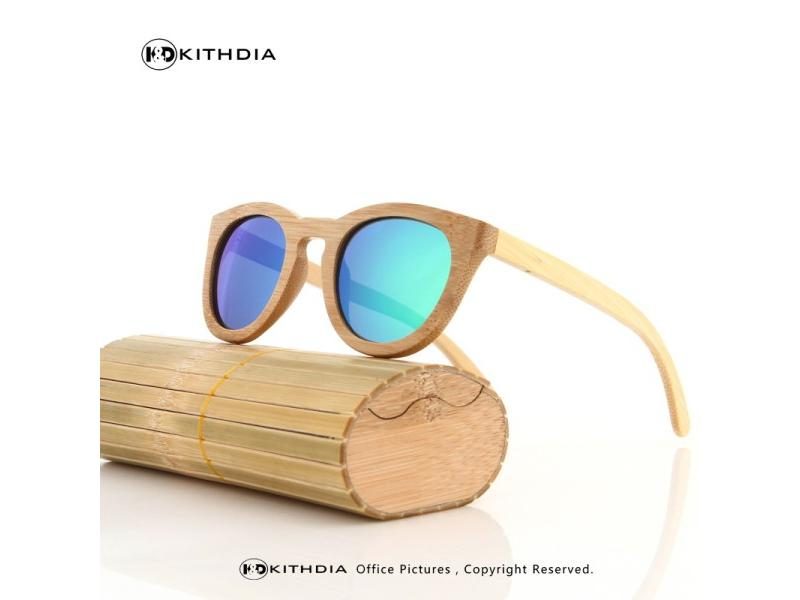 KITHDIA Wood Sunglasses Men Brand Designer Polarized Driving Bamboo Sunglasses Carousel 1