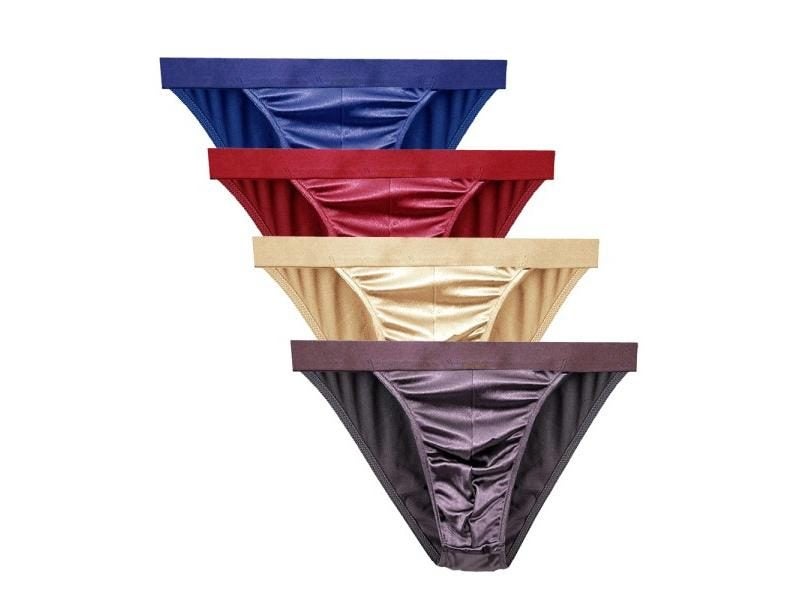 Mierside 2pcs/Men Briefs Thong Men's Sexy Breathable Underpants Comfortable Carousel 1