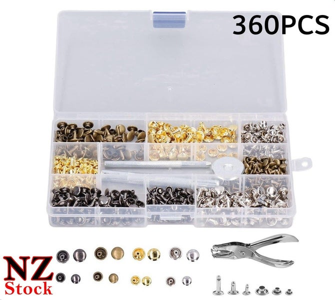 Leather Rivets Double Cap Rivets Kits 360PCS Carousel 1