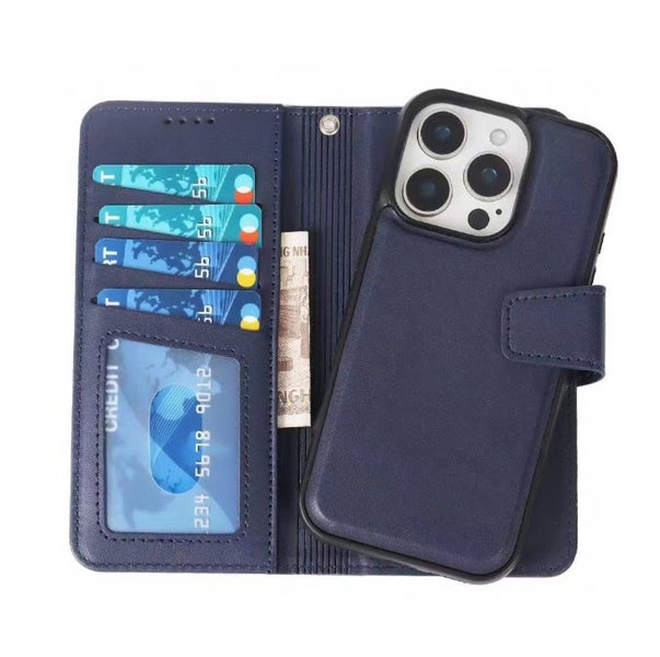 Iphone 14 pro 2 in 1 magnetic detachable wallet case rose gold Carousel 2