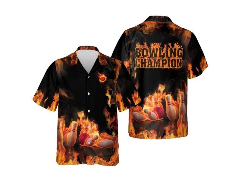 Sports Bowling 3d Printed Hawaiian Shirt For Men Cool Summer Beach Shirts Carousel 1