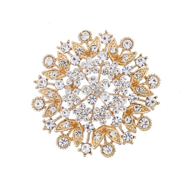 Iridescent Snowflake Brooch – Vintage-Inspired Sparkle Pin Carousel 2