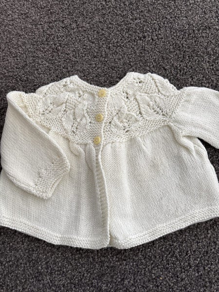 Merino Cream Matinee Jacket Carousel 1