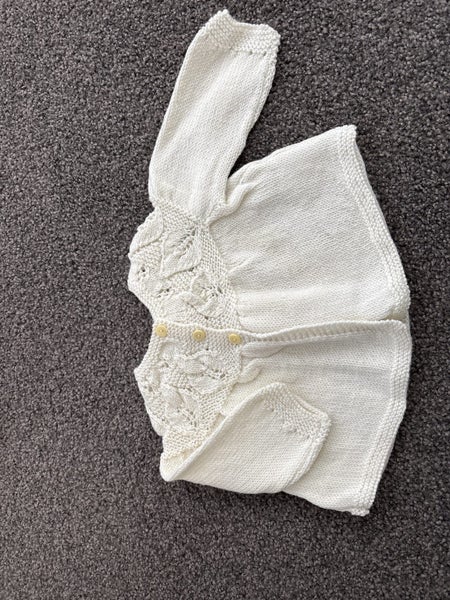 Merino Cream Matinee Jacket Carousel 2