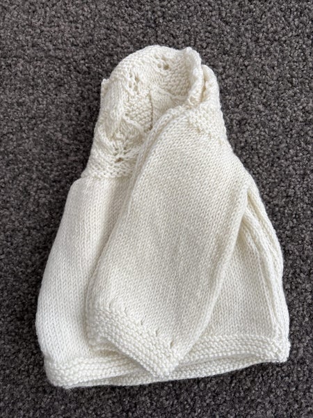 Merino Cream Matinee Jacket Carousel 4