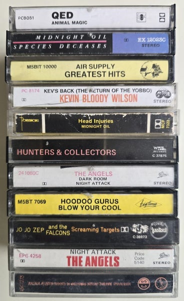 9 x Australian Music Cassettes $1 RESERVE62863224993409111