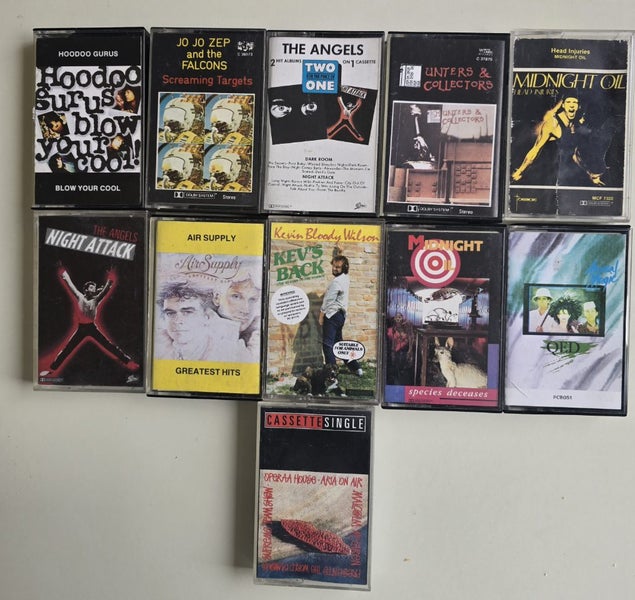 9 x Australian Music Cassettes $1 RESERVE628632249934091112