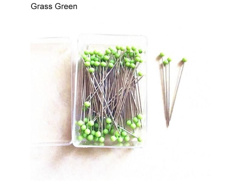 100Pcs/Box 38mm Glass Ball Multicolor Head Sewing Pins Straight Quilting Pins Carousel 1