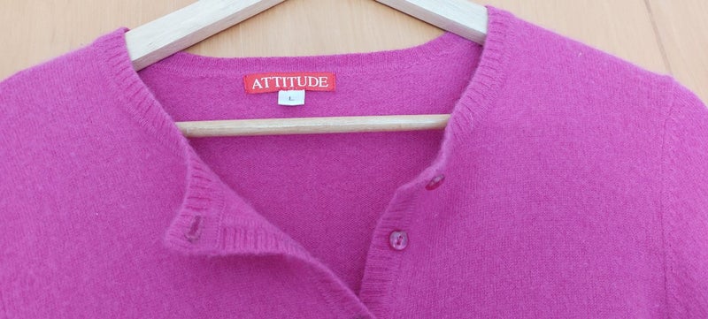 Attitude 100% cashmere luxe super soft & warm jersey/cardi Great used cond Carousel 1