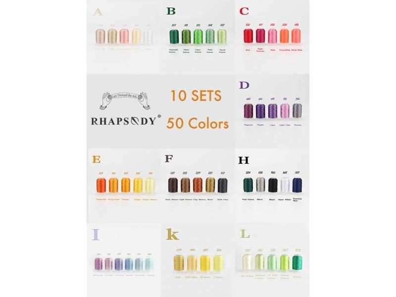 40W Polyester Embroidery Thread 500M Filament Threads High Strength Sheen For Carousel 1