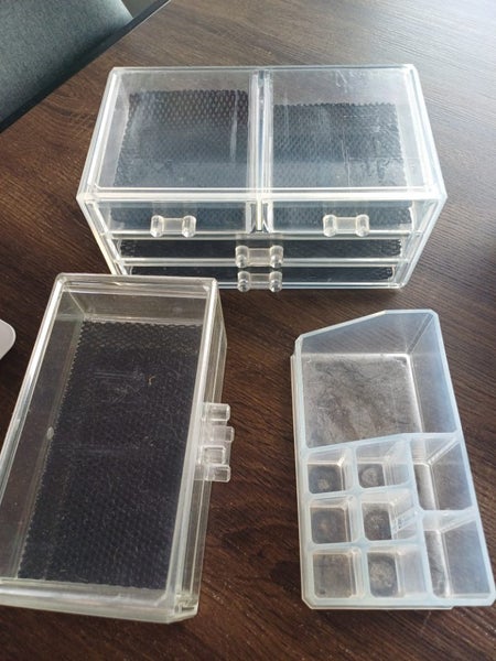 Sturdy Clear Jewellery / Makeup Storage Box – Multi-Drawer Organiser62863853113475113