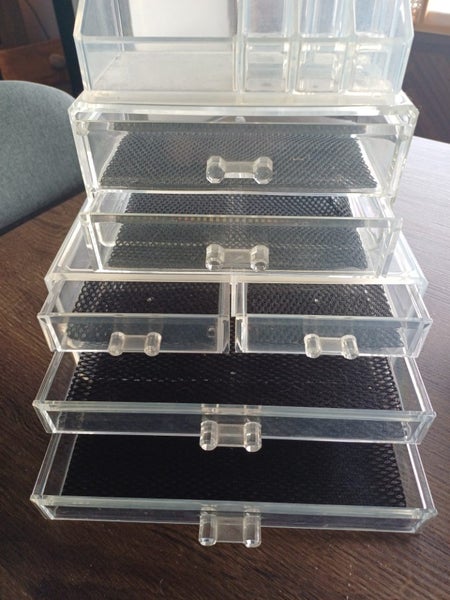 Sturdy Clear Jewellery / Makeup Storage Box – Multi-Drawer Organiser62863853113475111
