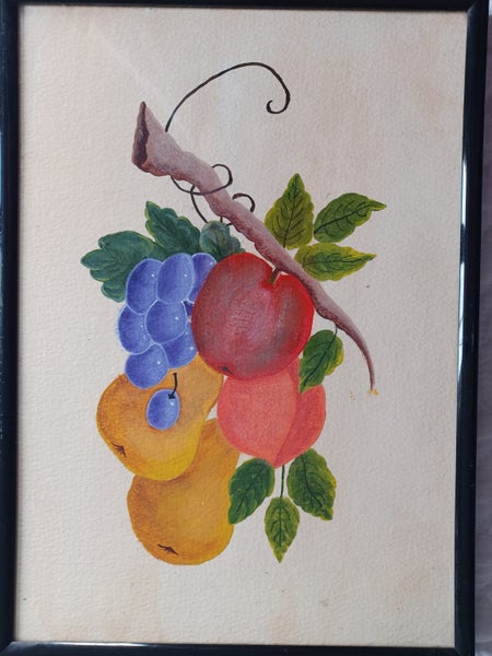 *** Fruit Still Life Mixed Media by Brushstrokes $1 RESERVE *** Carousel 2