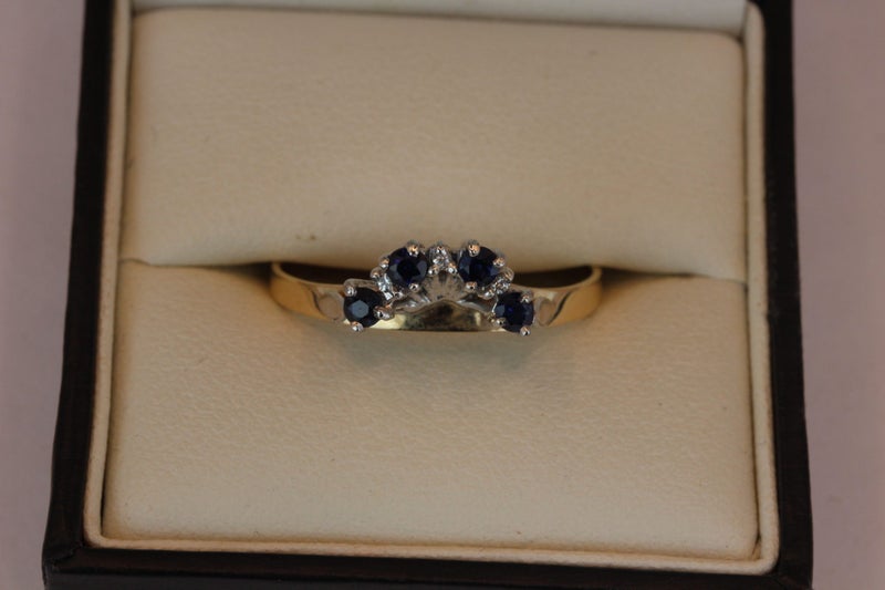9ct Topaz & Diamond ring Carousel 1