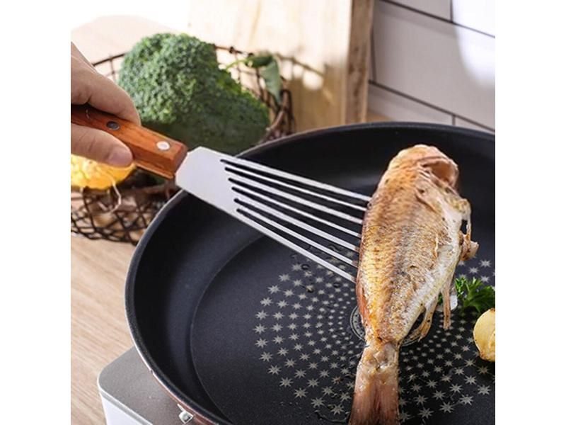 Kitchen Non-slip Stainless Steel Frying Spatula Leaky Shovel Fish Slice Carousel 1