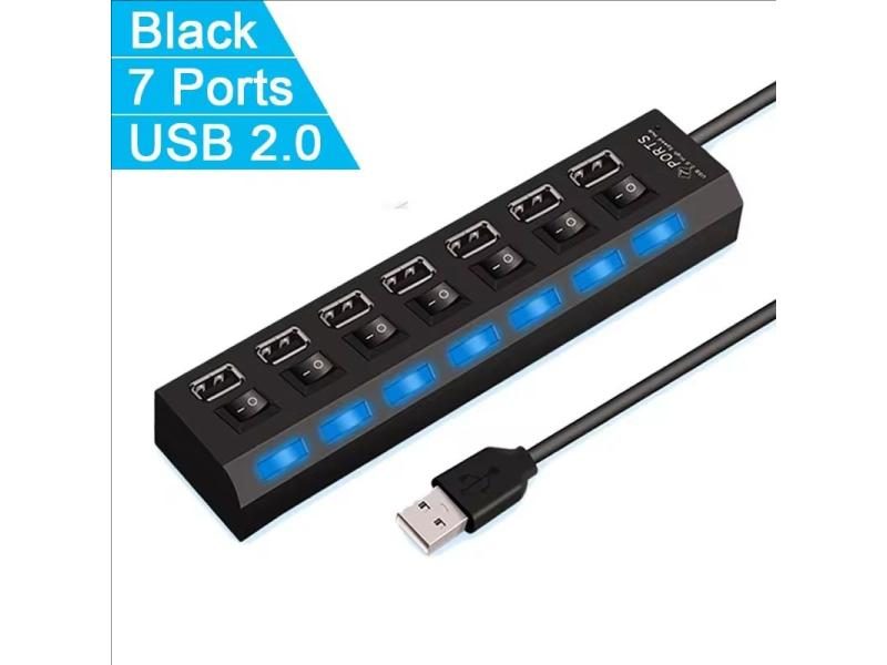Switch Extension Hub 7-port USB2.0 Hub Computer USB Extension Hub One Drag Carousel 1