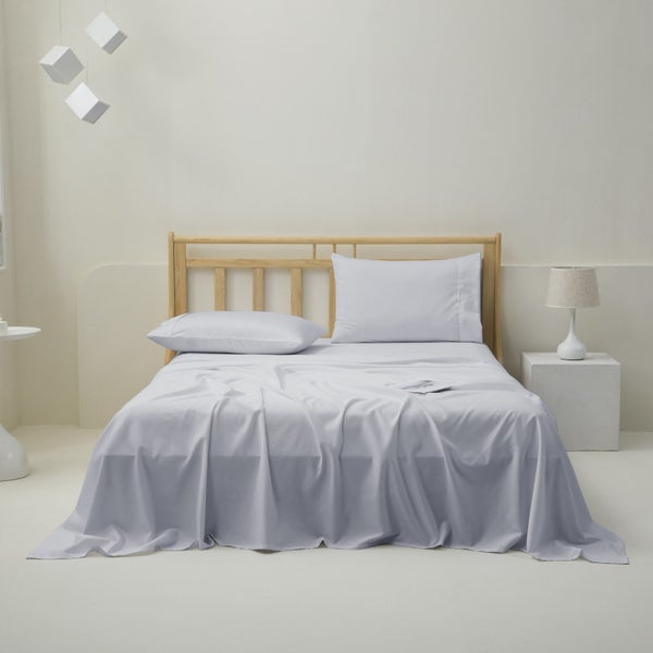 Dreamaker 1500TC Cotton Rich Sateen Sheet Set Dove Grey Queen Carousel 1