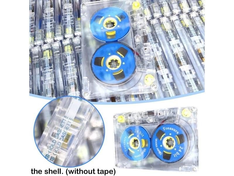 1PC Transparent Standard Cassette Empty 45 Minutes Magnetic Audio Tape Carousel 1