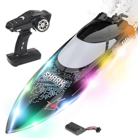 RC Boat 30+ KPH Remote Control Speedboat Racing Boats 60Min 3 Speeds Self Carousel 11