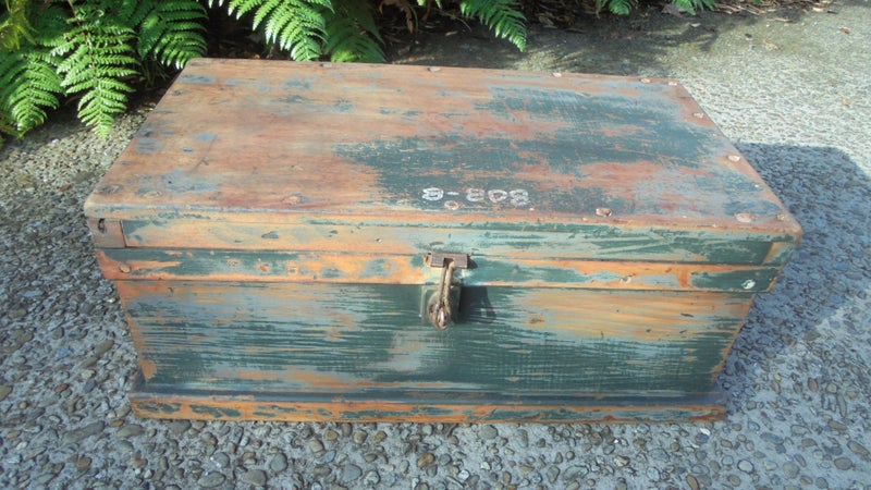 Kauri Colonial tool box. Small size (Dark olive green-grey)62854316863361113