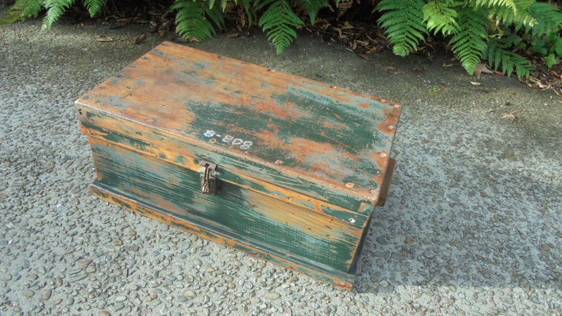 Kauri Colonial tool box. Small size (Dark olive green-grey)62854316863361111