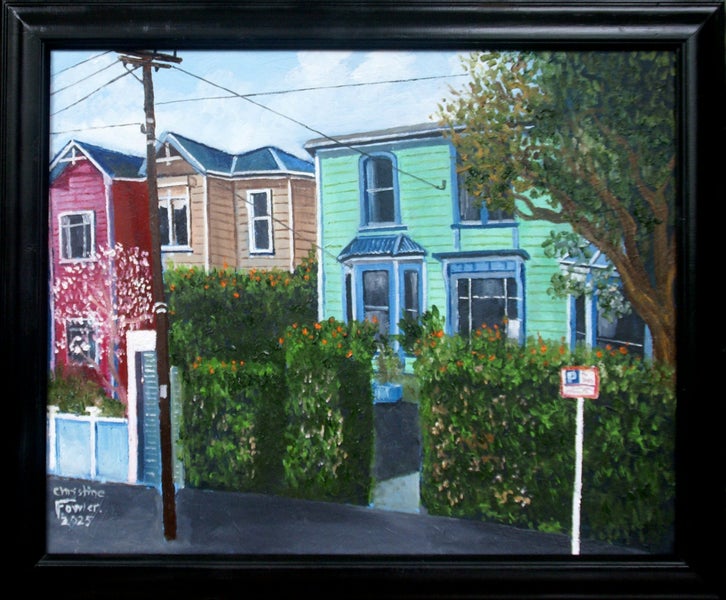 Tinakori road Thorndon original NZ art628632155313931112