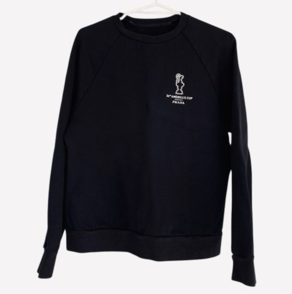 PRADA Limited Edition Sweatshirt - Black wt White • Size M Carousel 1