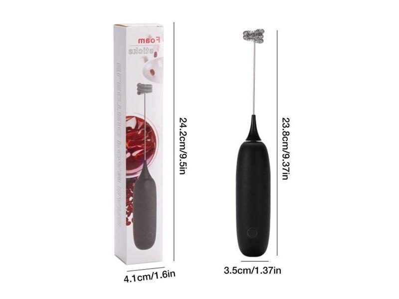 Mini Stainless Electric Handheld Egg Beater Household Kitchen Steel Coffee Milk Carousel 1