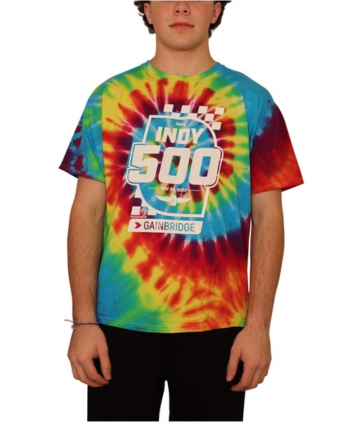 Indy 500 Mens Tie-Dye Graphic T-Shirt Carousel 1