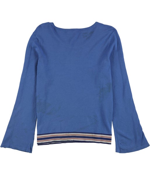 Alfani Womens Striped Bell Sleeve Pullover Sweater Carousel 2