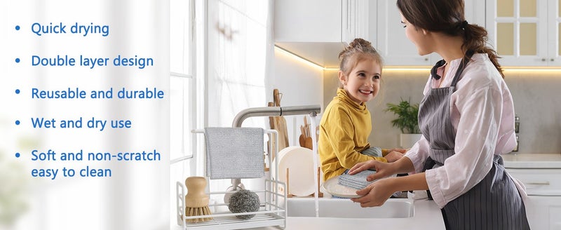 30pcs Set Non-Scratch Steel Wool Dishcloth Kitchen Scrubbers Cleaning Pad Carousel 2