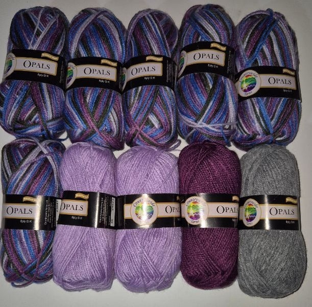 Countrywide Yarns Opals 8ply - 10 pack - Purples ***$1 RESERVE*** Carousel 1