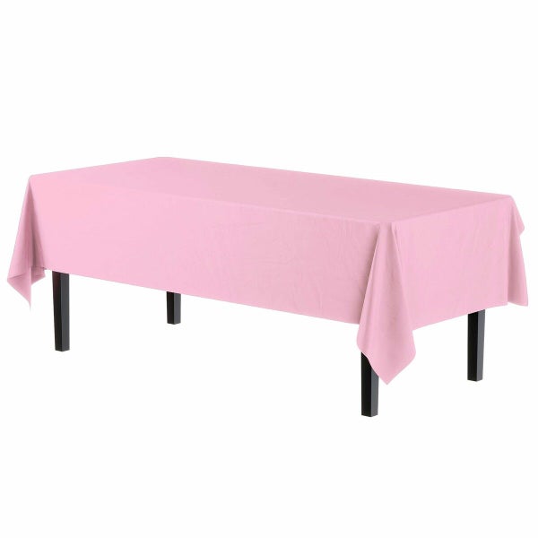 Pink Plastic Table Cloth Rectangle Table 8 Pack 2.7m × 1.3m Tablecloth Carousel 1