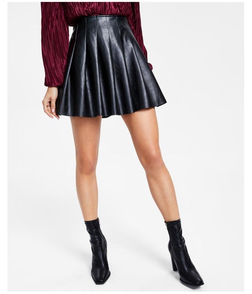 Lucy Paris Womens Natal Pleated Mini Skirt Carousel 1